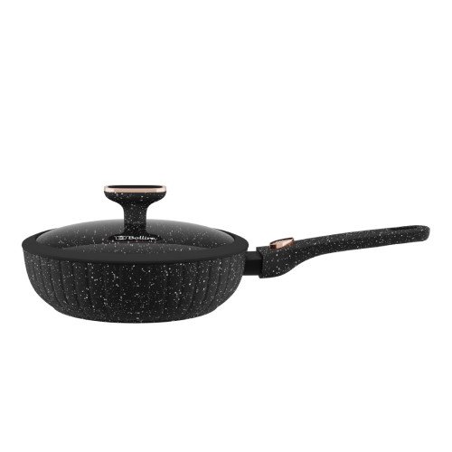 Deep frying pan SICILIA 24 cm with detachable handle and lid BR-1509