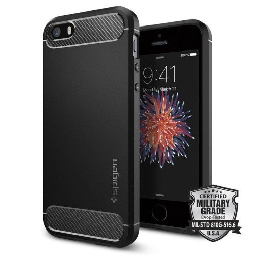 Spigen Rugged Armor case for iPhone 5S / SE black