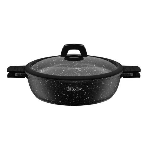 Troškinimo eptuvė TORINO 28 cm su nuimamomis rankenomis ir dangčiu BR-1615