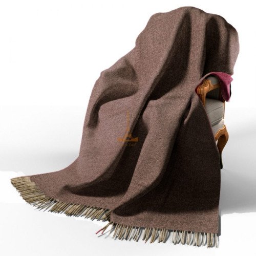 Wool plaid sandy brown