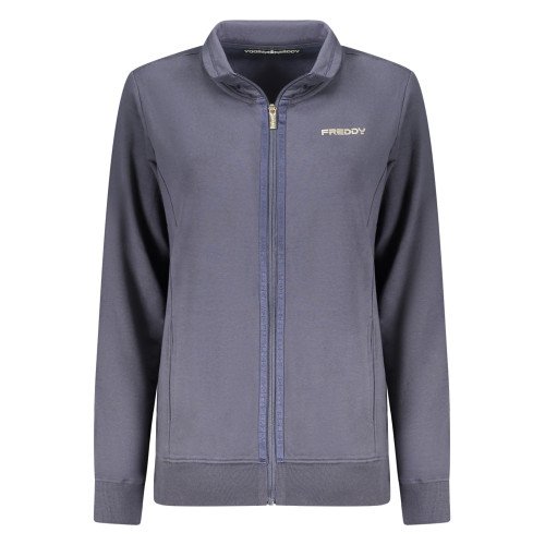 FREDDY Džemperis su užtrauktuku moterims, mėlynas