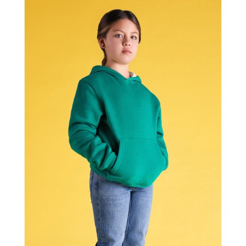 Laste kahevärviline kapuuts URBAN, kelly roheline/valge