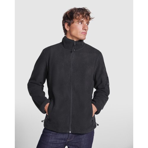 Man's micro fleece sweat jacket LUCIANE, black