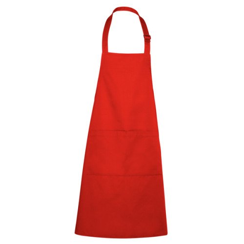 Unisex long apron BENOIT, red