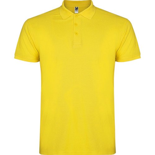 Men's polo shirt STAR, yellow