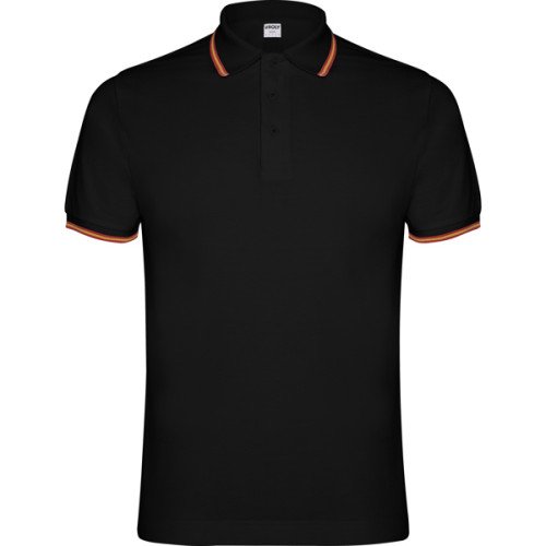 Man's polo shirt NATION, black