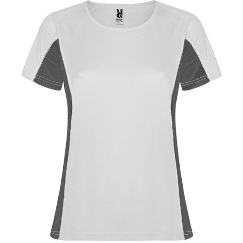 Women's technical t-shirt SHANGHAI WOMAN, white/dark lead