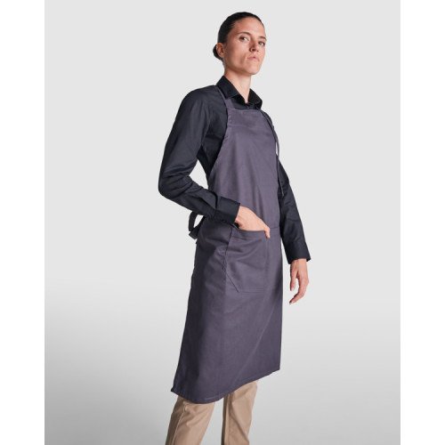 Unisex long apron BOST, dark grey