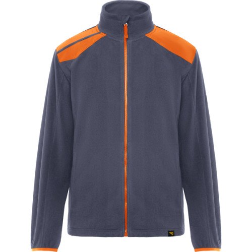 Mikrofleecinė striukė unisex TERRANO, švino/oranžinė