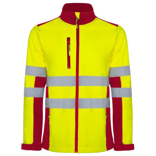 Man's two-colour softshell ANTARES, red/yellow