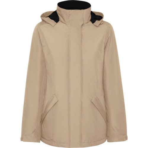 Women's padded parka AMERICA WOMAN, dark sand