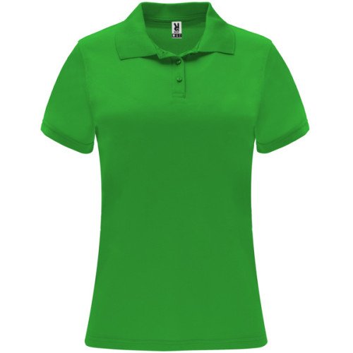 Women's technical polo MONZHA WOMAN, fern green