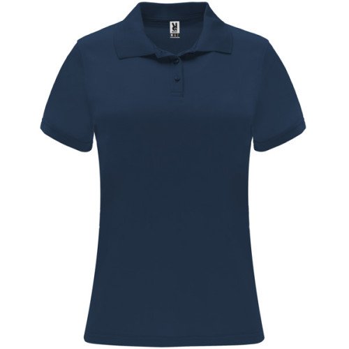 Women's technical polo MONZHA WOMAN, navy blue