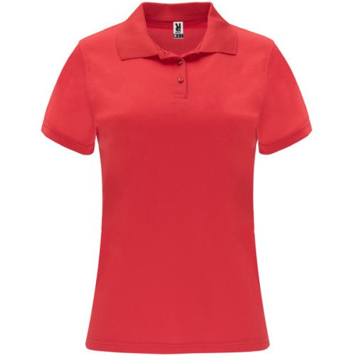 Women's technical polo MONZHA WOMAN, red