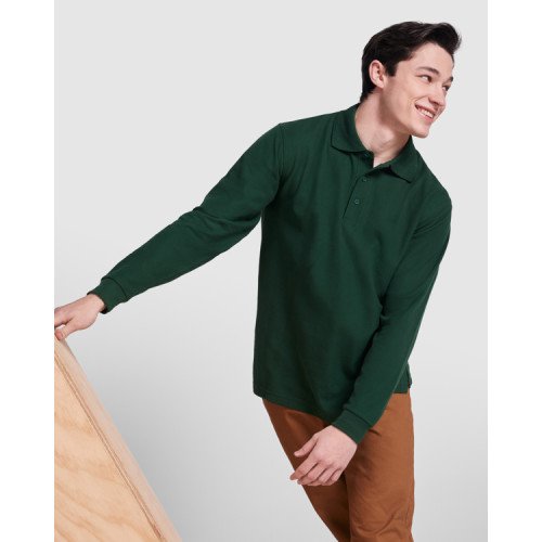 Man's long-sleeve polo...