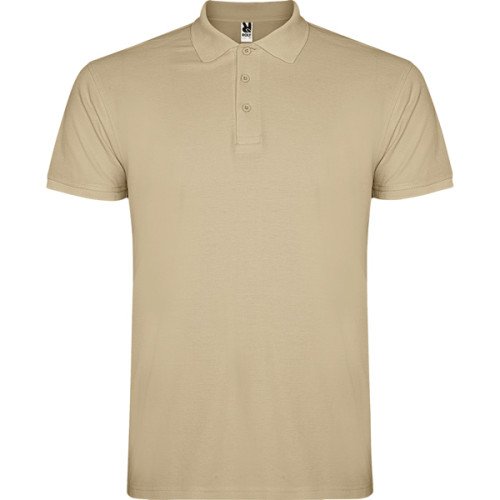 Man's polo shirt STAR, sand