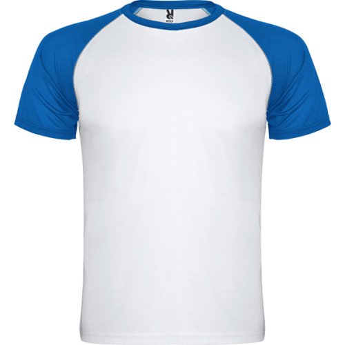 Kid's raglan t-shirt INDIANAPOLIS, white/royal blue