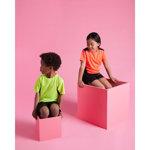 Bērnu tehniskā T-krekls DETROIT, punch lime/black