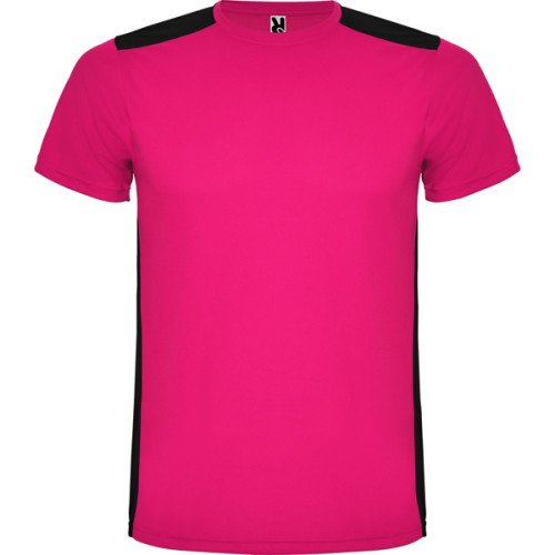 Bērnu tehniskā t-krekls DETROIT, fuksija/melna