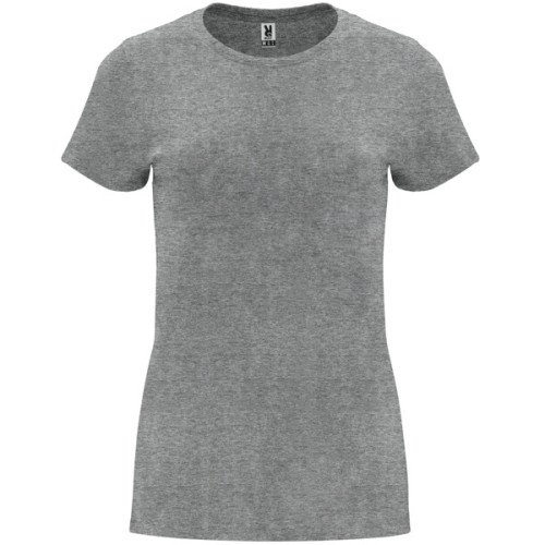 Women's fitted t-shirt CAPRI, heather grey