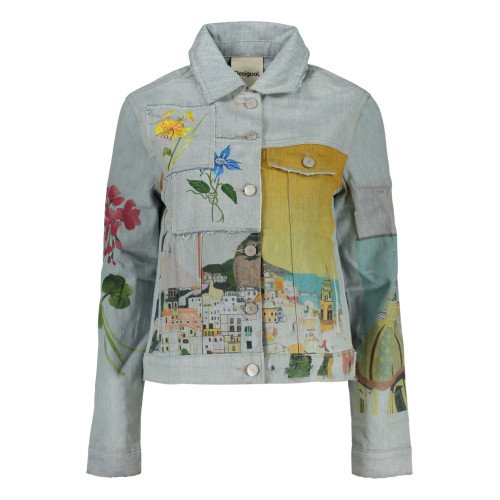 DESIGUAL Sieviešu džinsu jaka, zila