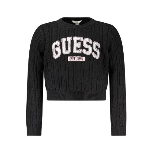 GUESS JEANS Tüdrukute sviiter, must