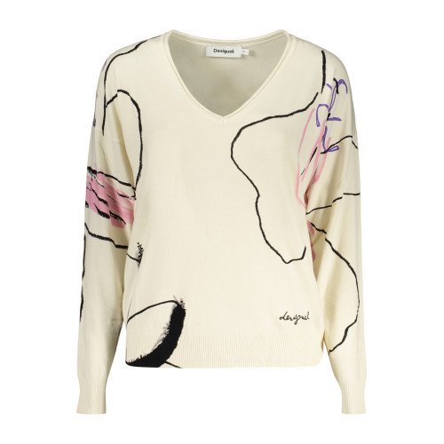 DESIGUAL Naiste sviiter, valge